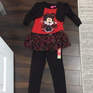 Minnie Mouse shirt and legging set 6/6x
